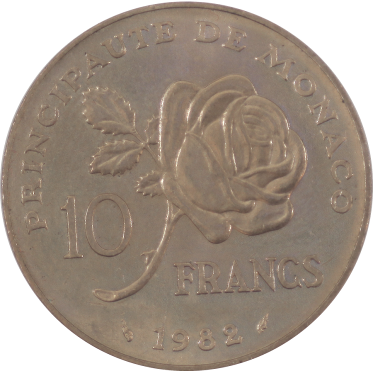 Monaco - 10 Francs Grace Kelly, 1982