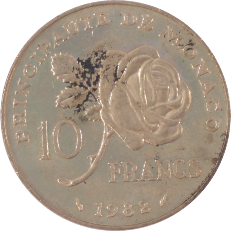 Monaco - 10 Francs Grace Kelly, 1982