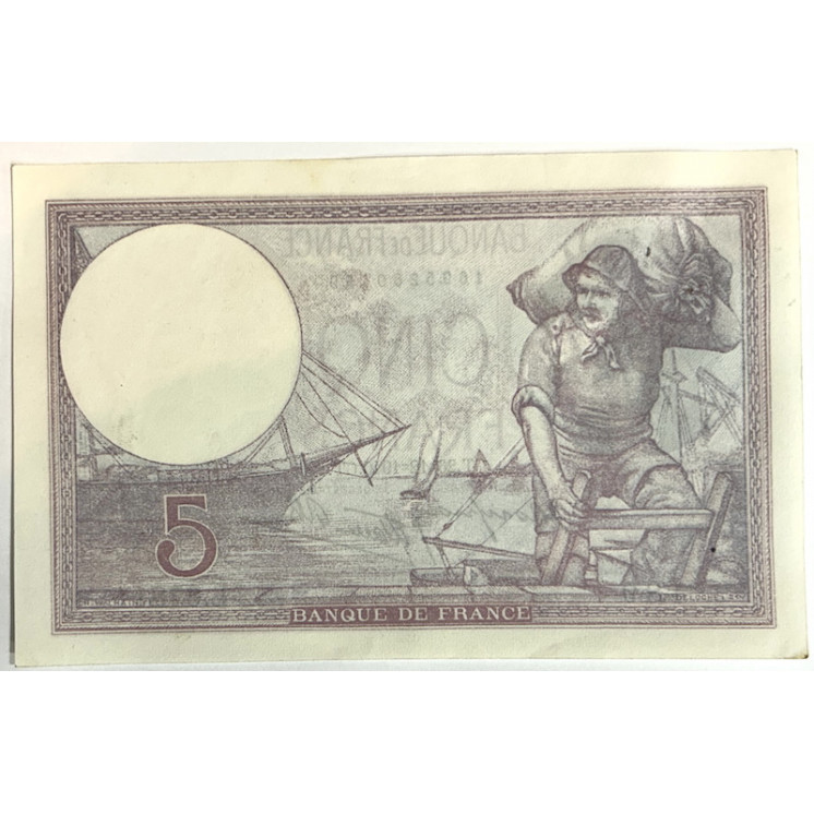 Billet de 5 Francs 26-12-1940