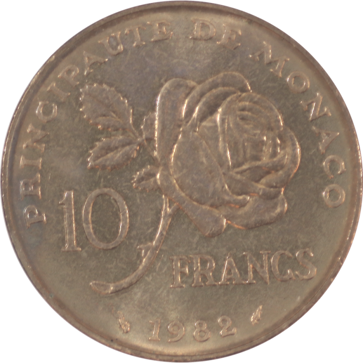 Monaco - 10 Francs Grace Kelly, 1982