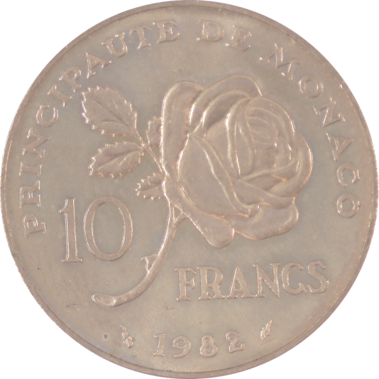 Monaco - 10 Francs Grace Kelly, 1982
