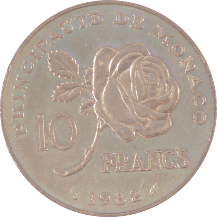 Monaco - 10 Francs Grace Kelly, 1982