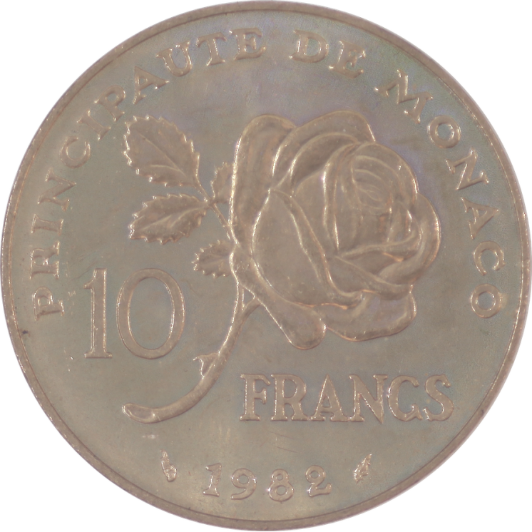 Monaco - 10 Francs Grace Kelly, 1982