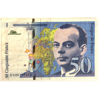 Billet de 50 Francs Antoine de Saint Exupéry 1994