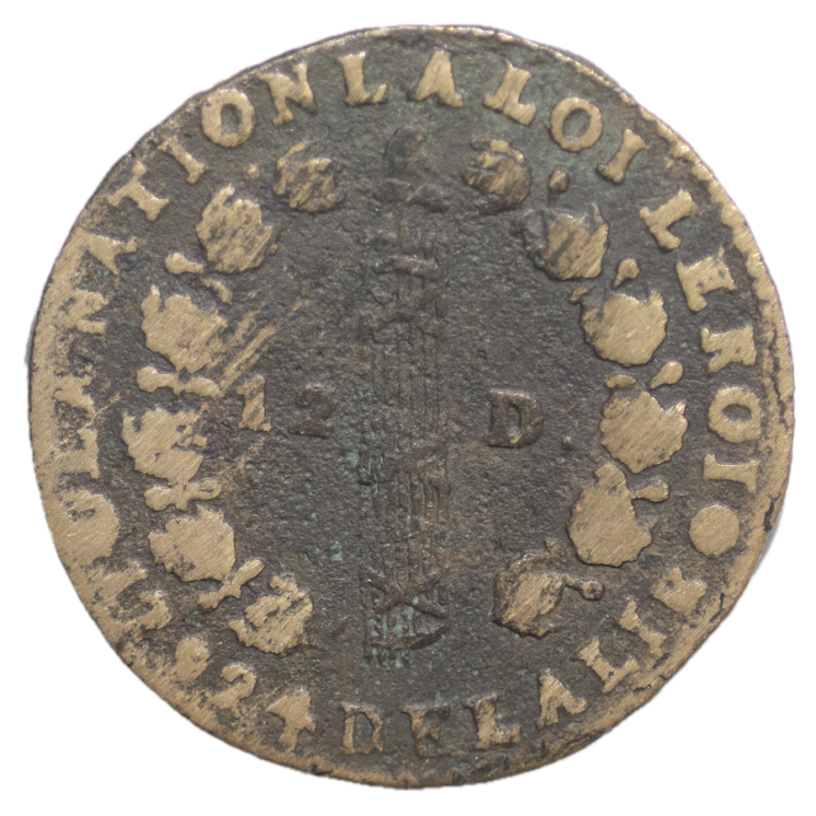 France - Révolution 12 Deniers 1792 Q (Perpignan)