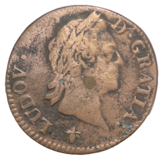 France - Louis XV Sol à la vieille tête 1774 H (La Rochelle)