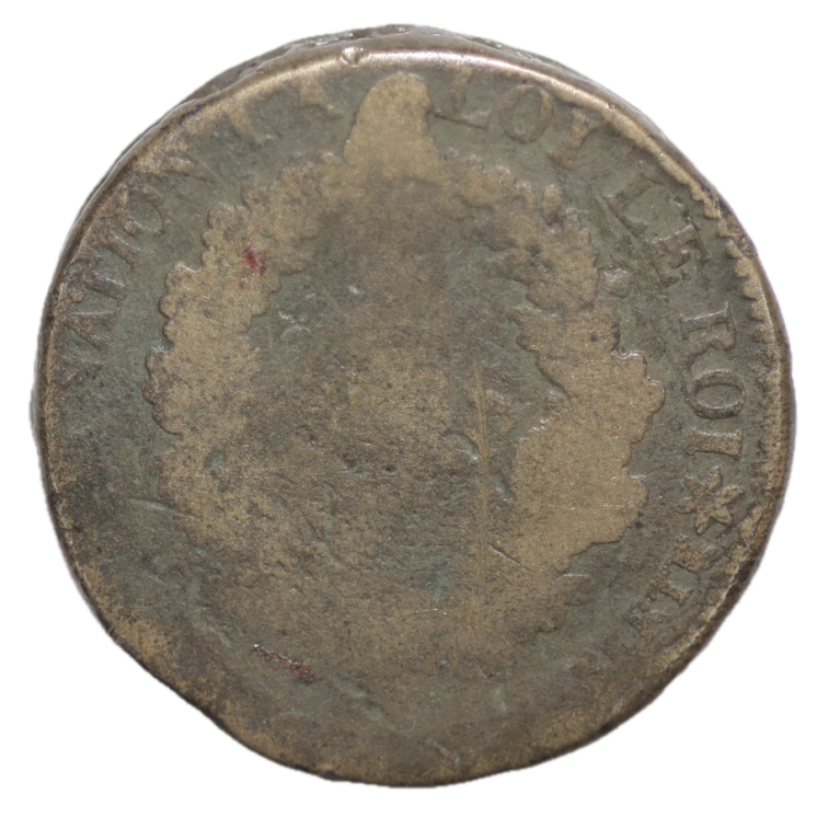 France - Révolution 2 Sols 1793 BB (Strasbourg)