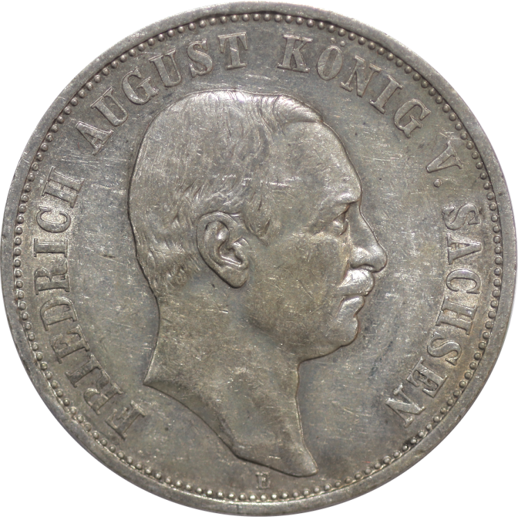 Allemagne - Friedrich August König V, 3 Mark 1910