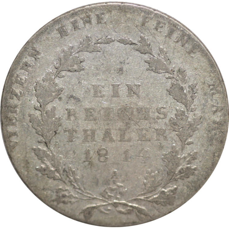 Allemagne, Prusse - Wilhelm III, 1814, 1 Reich Thaler