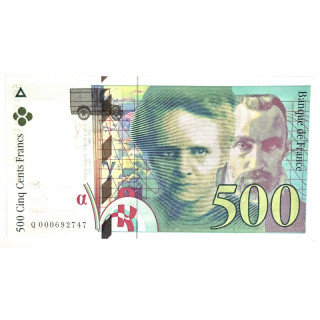 Billet de 500 Francs 1994 Pierre et Marie Curie SUP