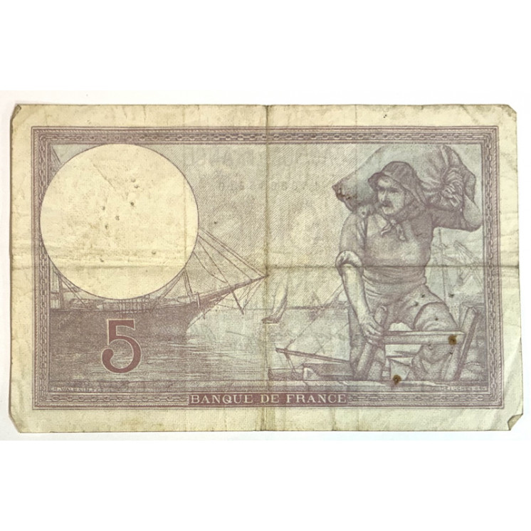 Billet 5 Francs 5-12-1940