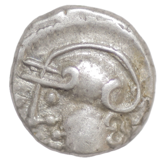 Eduens - Denier à la tête casquée (80-50 av J.C.)