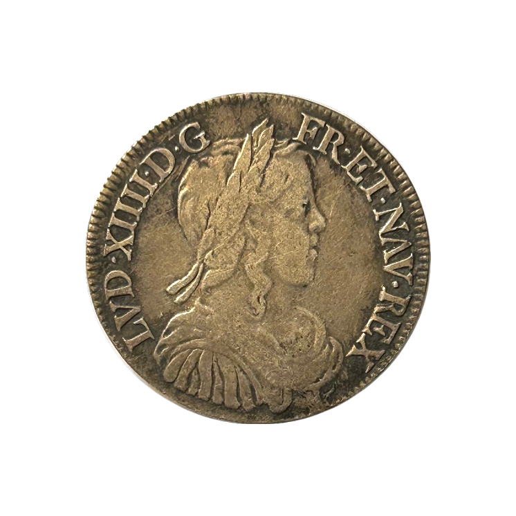 1/2 Ecu Louis XIV 1651 G (Poitiers)