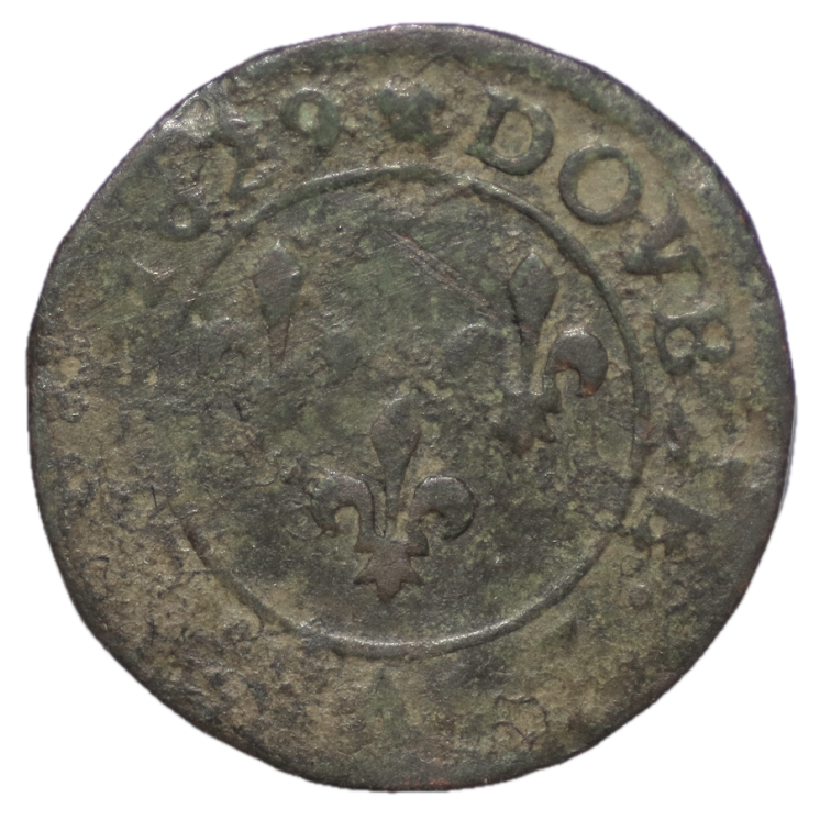 France - Louis XIII, Double Tournois, 1629 D (Lyon)