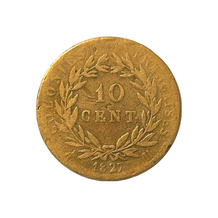 10 Centimes 1827 H Colonies Françaises