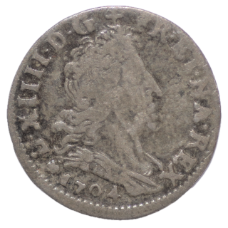 France - Louis XIV 5 sols aux insignes 1704 BB (Strasbourg)