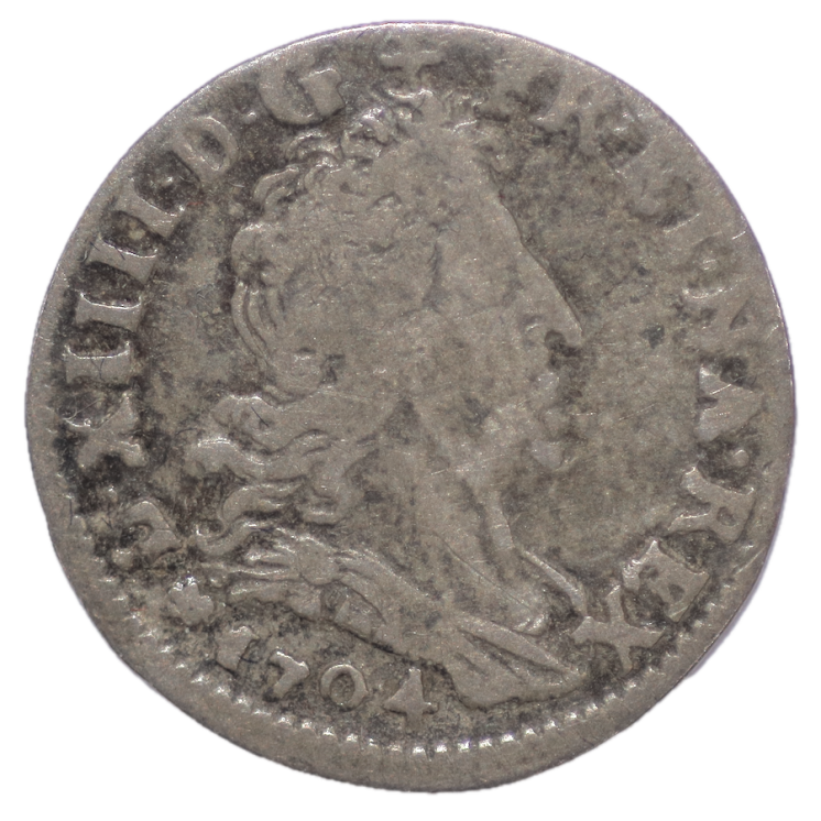 France - Louis XIV 5 sols aux insignes 1704 BB (Strasbourg)