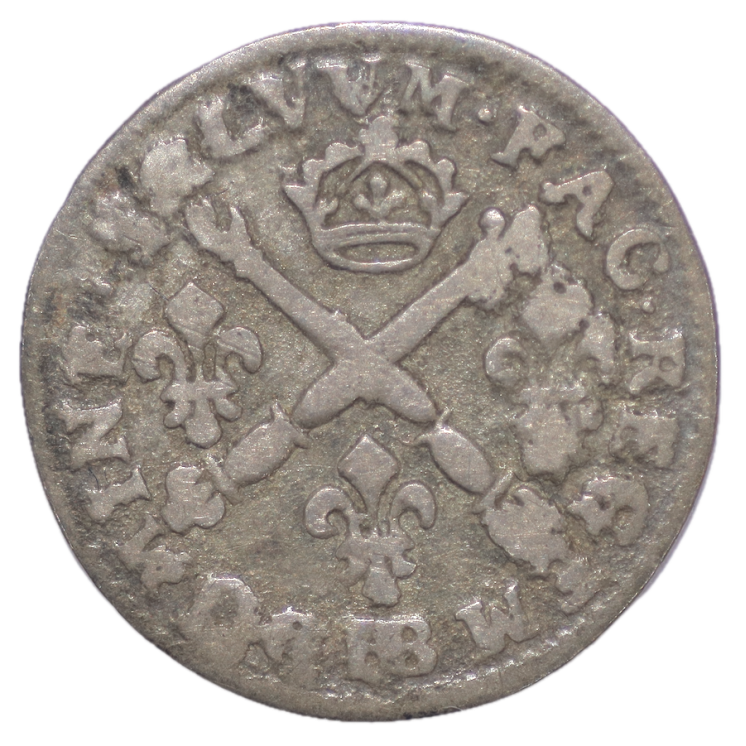 France - Louis XIV 5 sols aux insignes 1704 BB (Strasbourg)