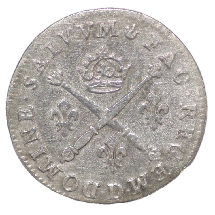 France - Louis XIV 10 Sols aux insignes 1704 D (Lyon)