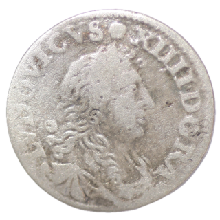 France - Louis XIV 4 sols 1677 D (Lyon)