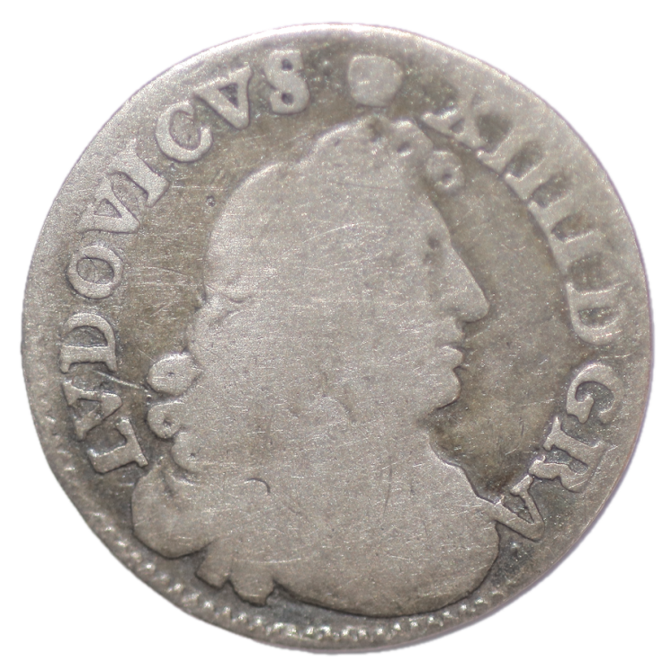 France - Louis XIV 4 sols 1677 D (Lyon)