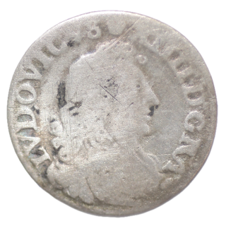 France - Louis XIV 4 sols 1677 D (Lyon)