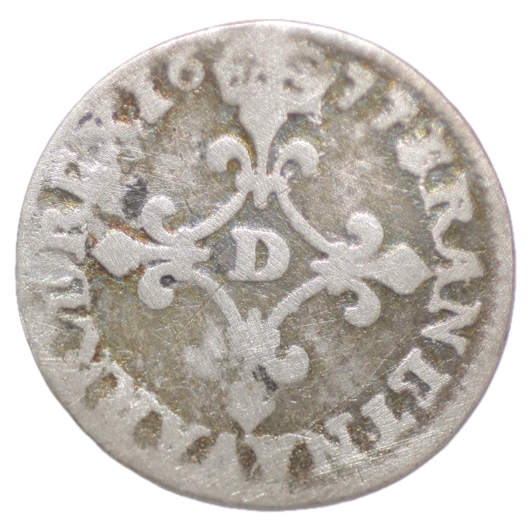 France - Louis XIV 4 sols 1677 D (Lyon)