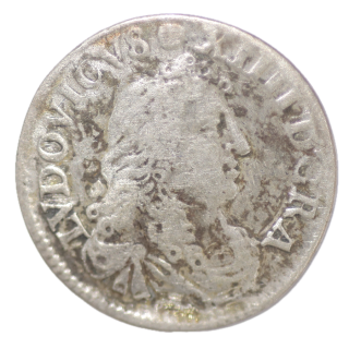 France - Louis XIV 4 sols 1675 D (Lyon)