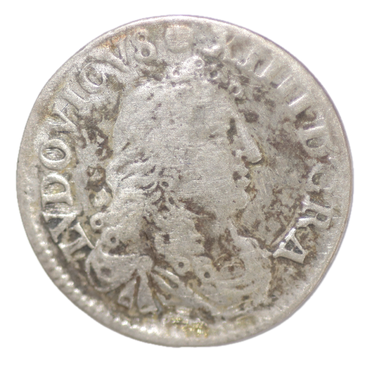 France - Louis XIV 4 sols 1675 D (Lyon)