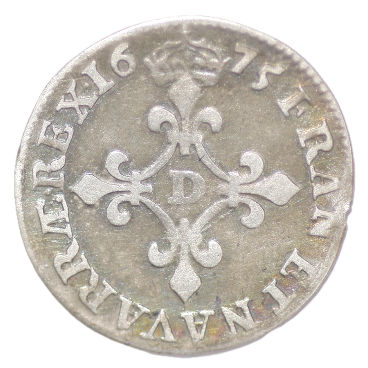 France - Louis XIV 4 sols 1675 D (Lyon)