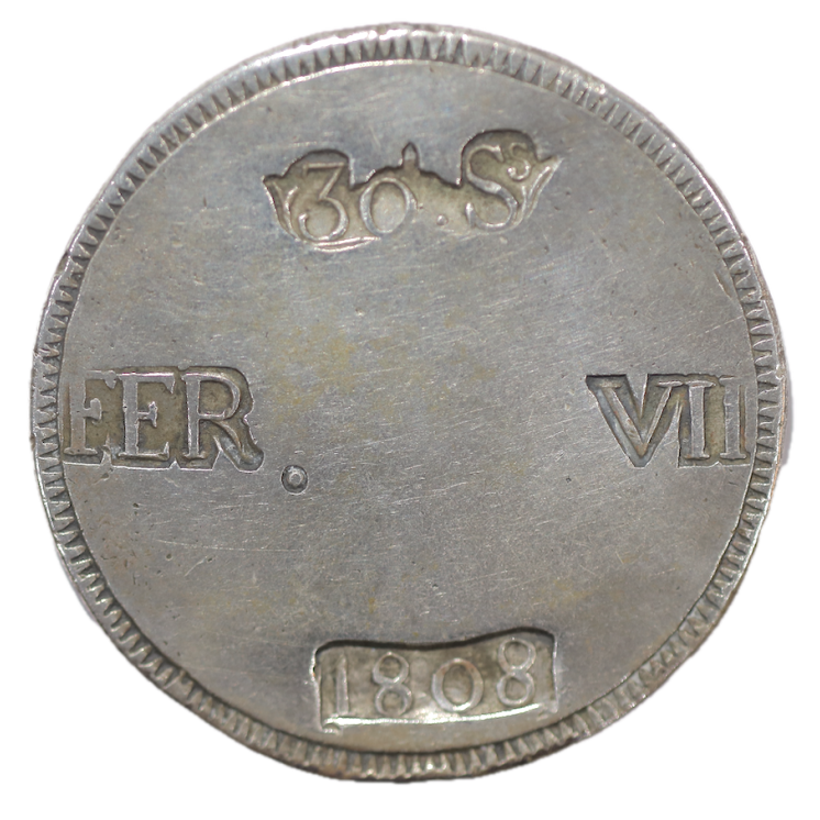 Espagne - Palma de Majorque, Eau 30 sous, 1808, DR variété A