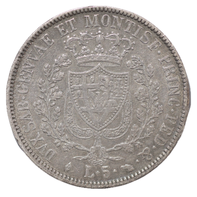 Italie - Sardaigne Charles Félix (1821-1831), 5 Lire 1830 T