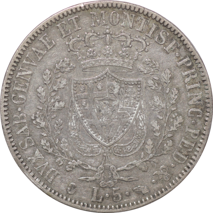 Italie - Sardaigne Charles Félix 1821-1831 5 Lire 1830 T