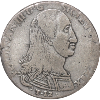 Italie - Sicile, Ferdinand III (1759-1825), Piastre de 12 Tari 1803