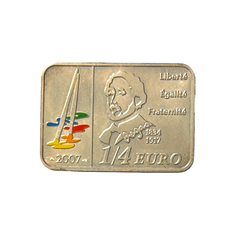 1/4 d'Euros en argent BU 2007 Edgar Degas