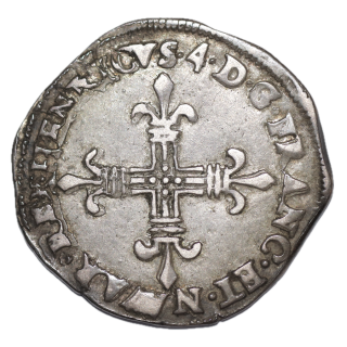 France - Henri IV, 1/4 d'Ecu 1601 Saint Palais