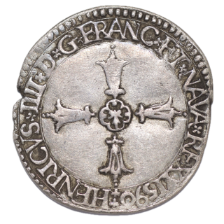 France - Henri IV 1/4 d'Ecu 1590 H (La Rochelle)