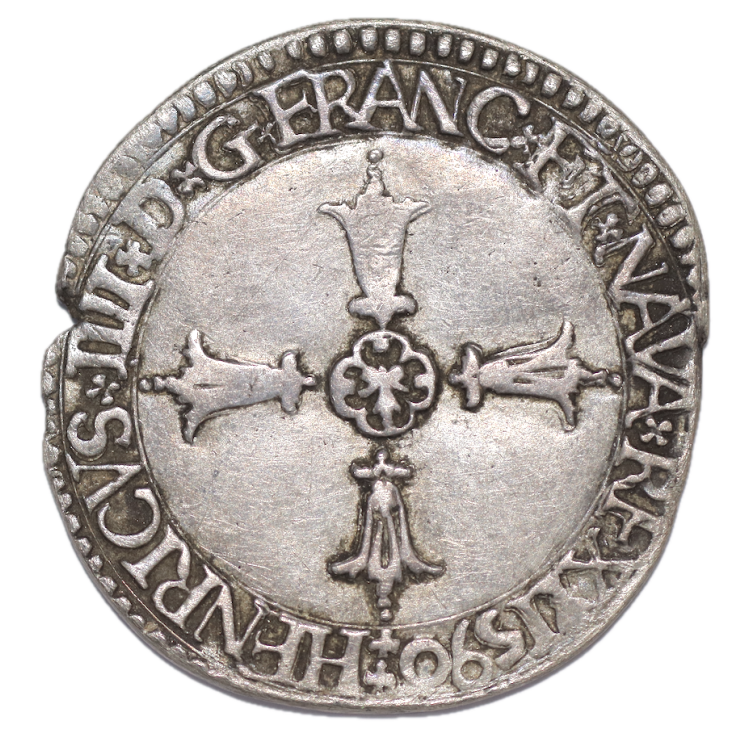 France - Henri IV 1/4 d'Ecu 1590 H (La Rochelle)