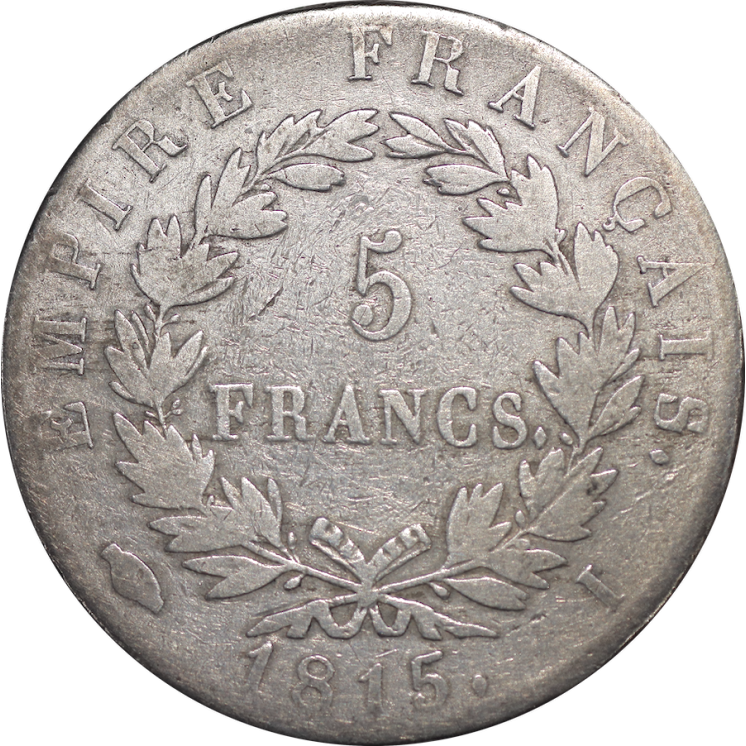 France - Napoléon Ier (1804-1814), 5 Francs 1815 I (Limoges)