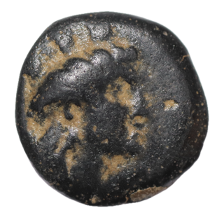 Phénicie - 137-127 av. J.-C. Bronze, Tête de Tyché