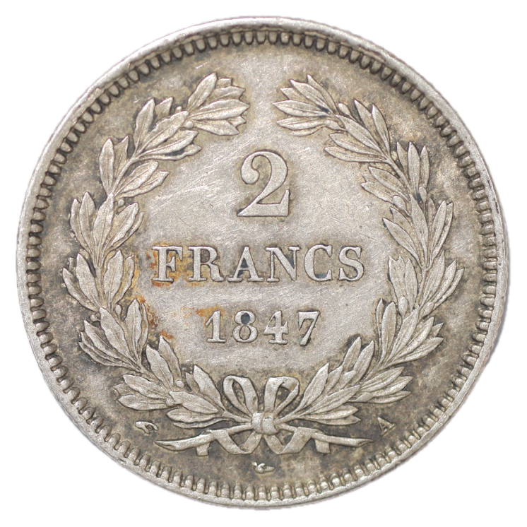 France - Louis Philippe Ier, 2 Francs, 1847, A (Paris)