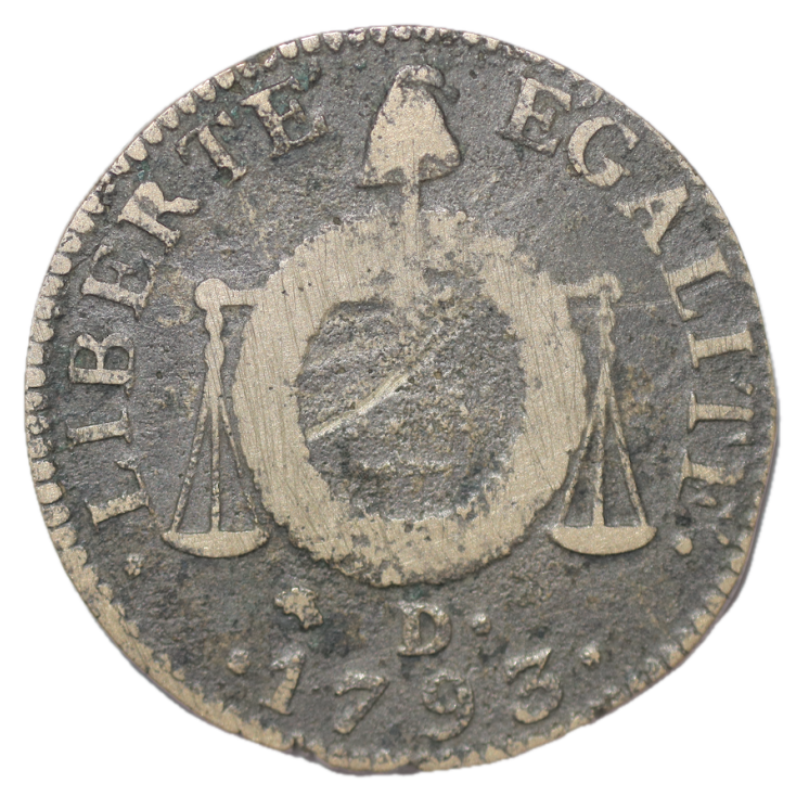 France - Sol aux balances, 1793, D (Lyon)