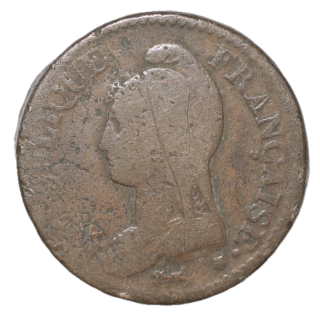 France - 1 Décime, An 8, AA (Metz)