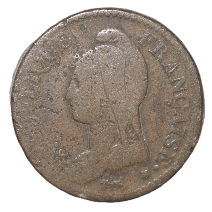France - 1 Décime, An 8, AA (Metz)