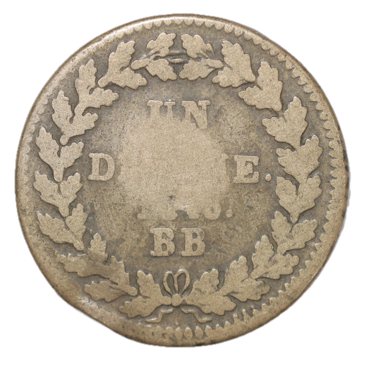 France - Napoléon Ier, 1 Décime, 1815 BB (Strasbourg)