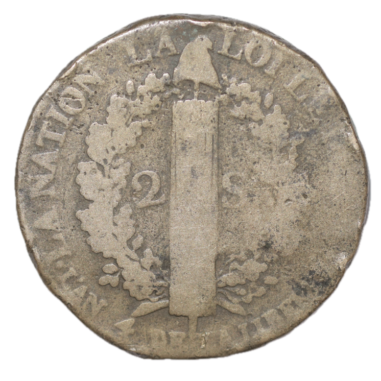 France - 2 Sols, 1792, A (Paris)