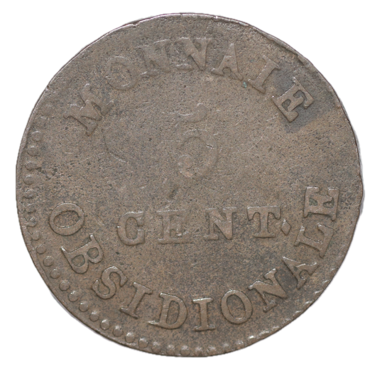 France - Napoléon Ier, 5 Cent Obsidionales, 1814