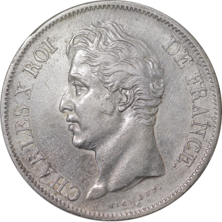 France - Charles X, 5 Francs, 1828, W (Lille)