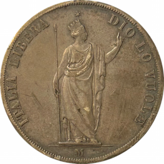 5 Lires Lombardie 1848