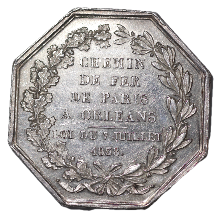 France - Jeton chemin de fer Paris-Orléan 1838